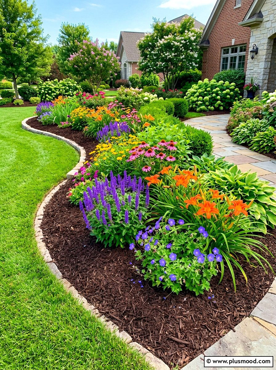Mulch Flower Bed - 25 budget summer backyard makeover ideas