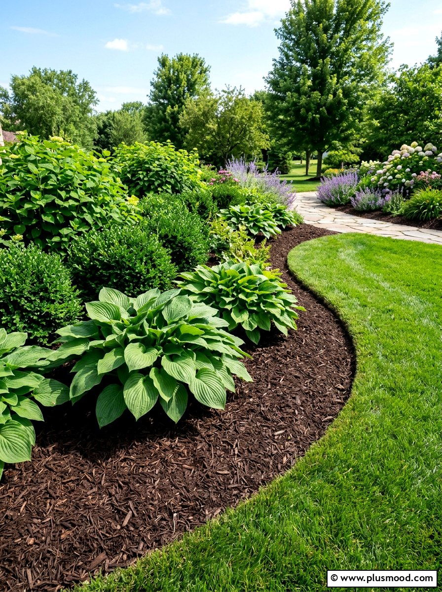 Mulched Flower Beds - 25 small backyard ideas low maintenance