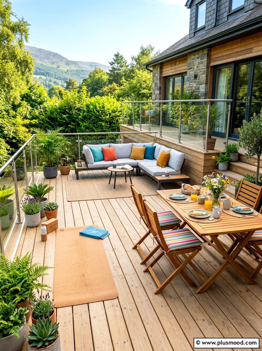 Multi Functional Deck Area - 25 summer backyard deck ideas