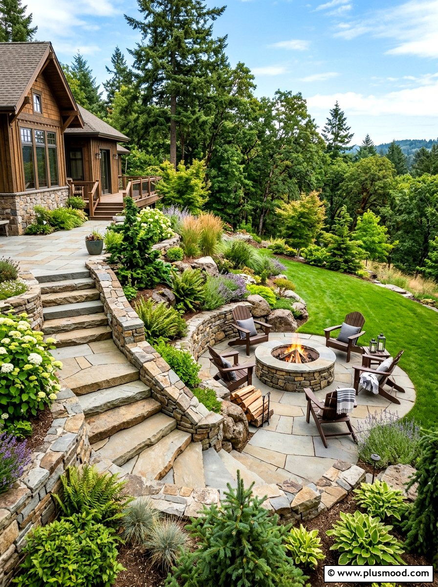 Multi Level Backyard Fire Pit - 25 small backyard ideas with fire pit