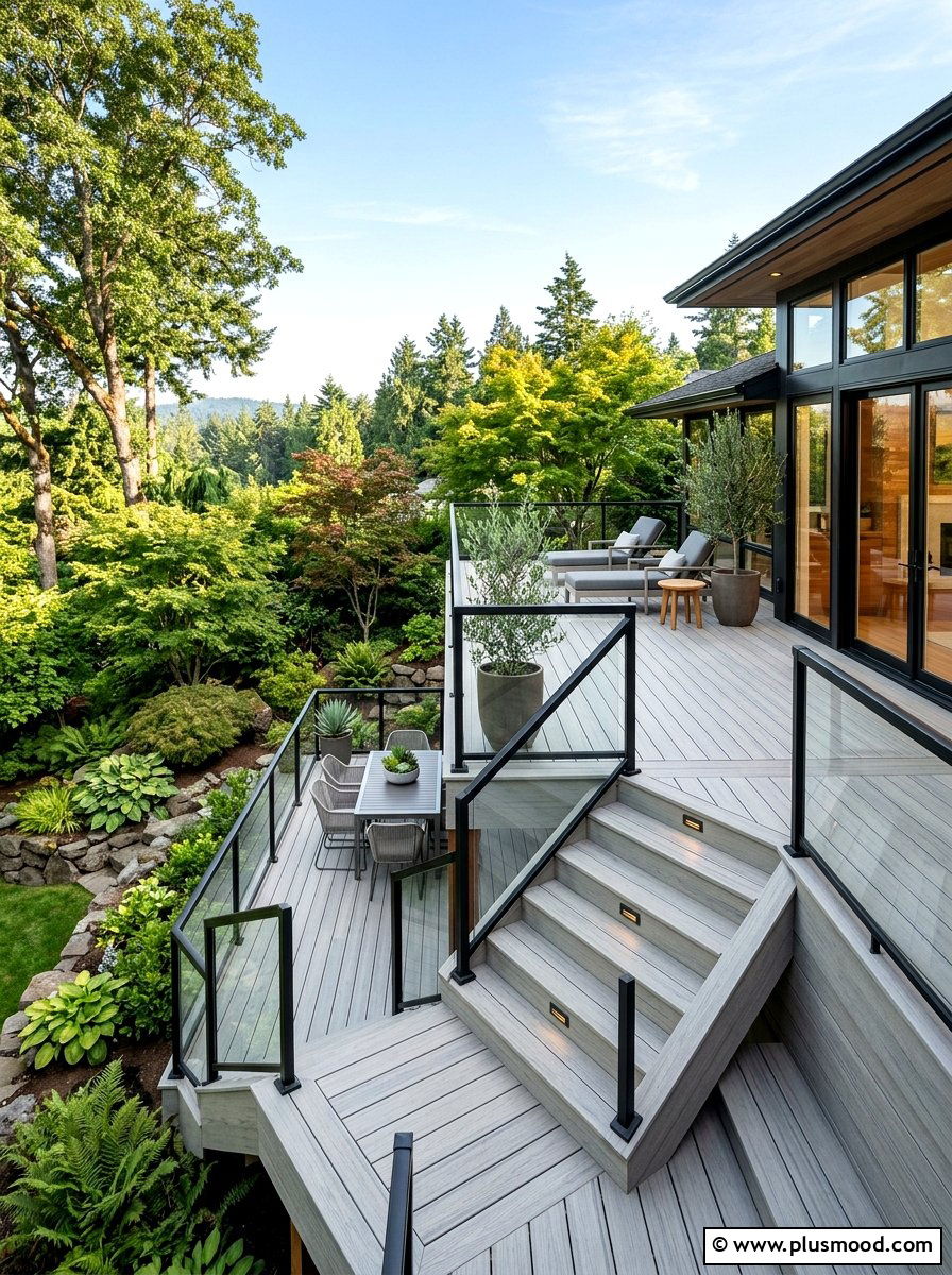 Multi Level Deck - 25 small backyard ideas for secluded spaces