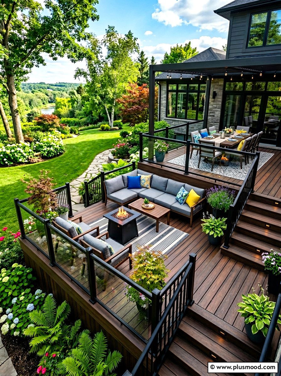 Multi Level Deck - 25 summer outdoor living patio ideas