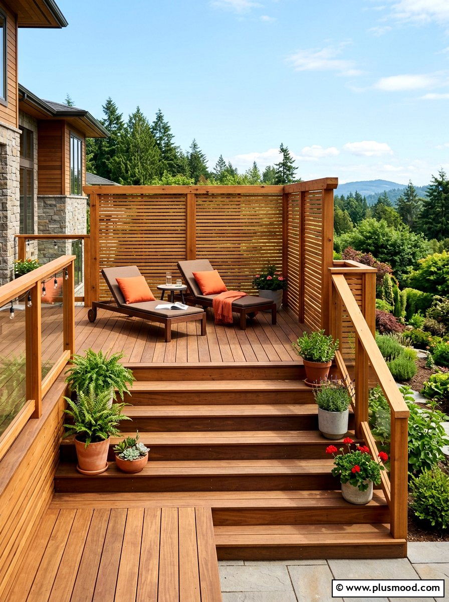 Multi Level Deck Screen - 25 summer privacy landscaping ideas