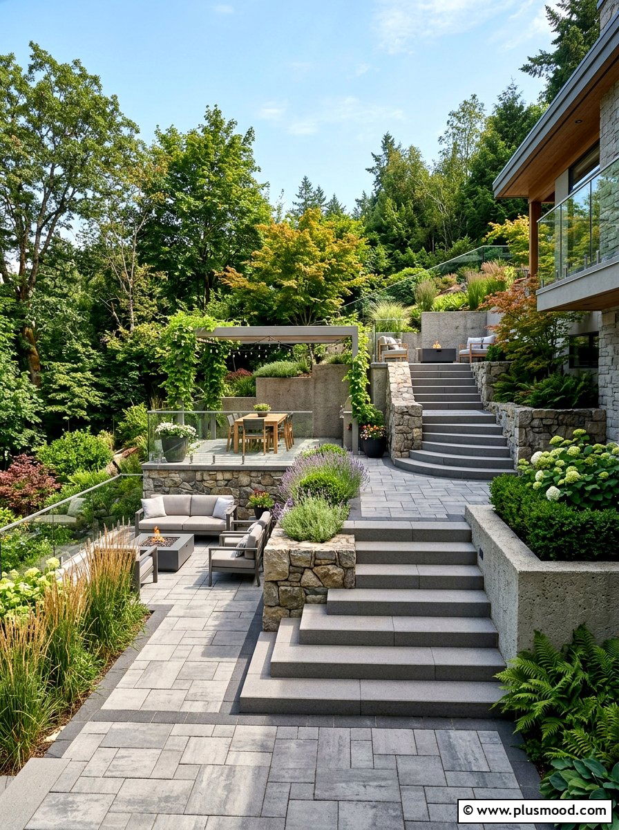 Multi Level Paver Patio For Slopes - 25 small backyard ideas with pavers