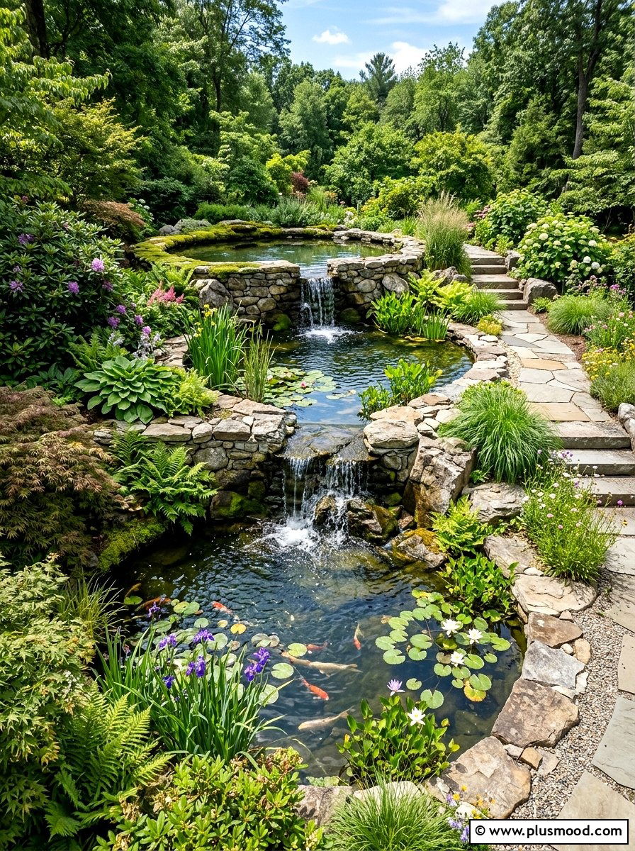 Multi Level Pond System - 25 outdoor garden decor ideas with water features