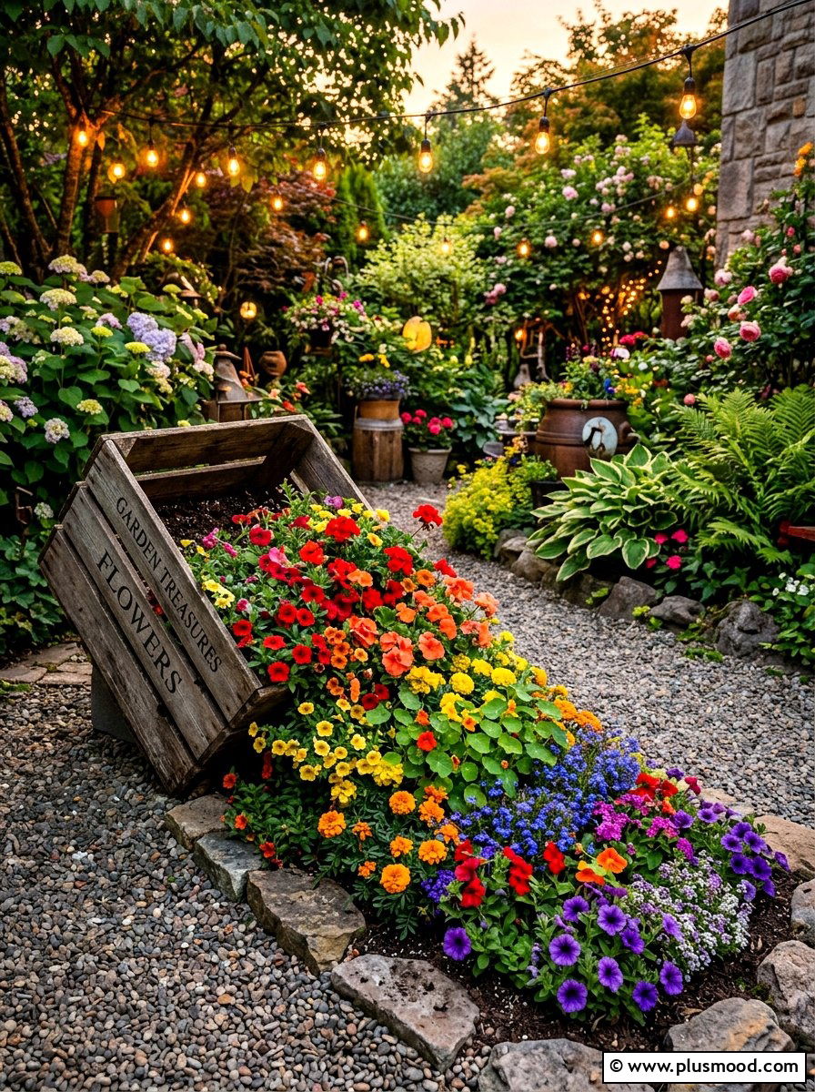 Multi colored spill planter - 25 summer spill planter ideas