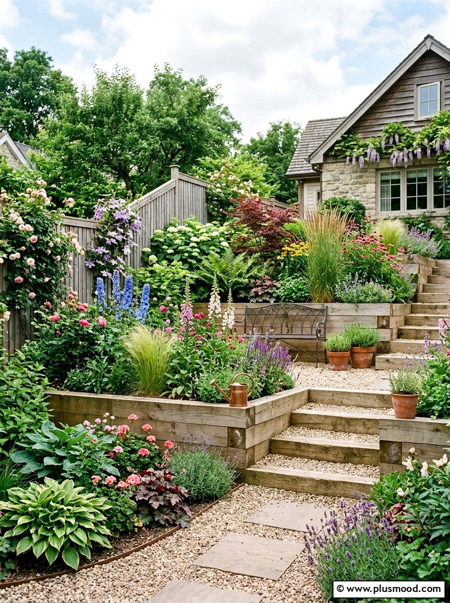 Multi level garden - 25 small backyard ideas with raised garden