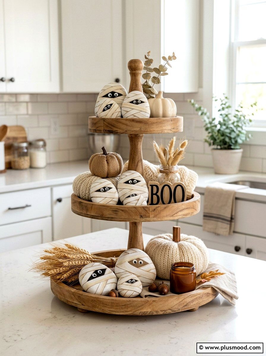 Mummy Painted Rocks - 25 painted rock ideas for Halloween