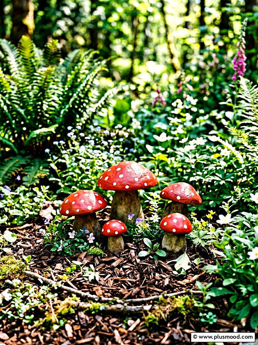 Mushroom Rock - 25 painted rock ideas for fairy garden