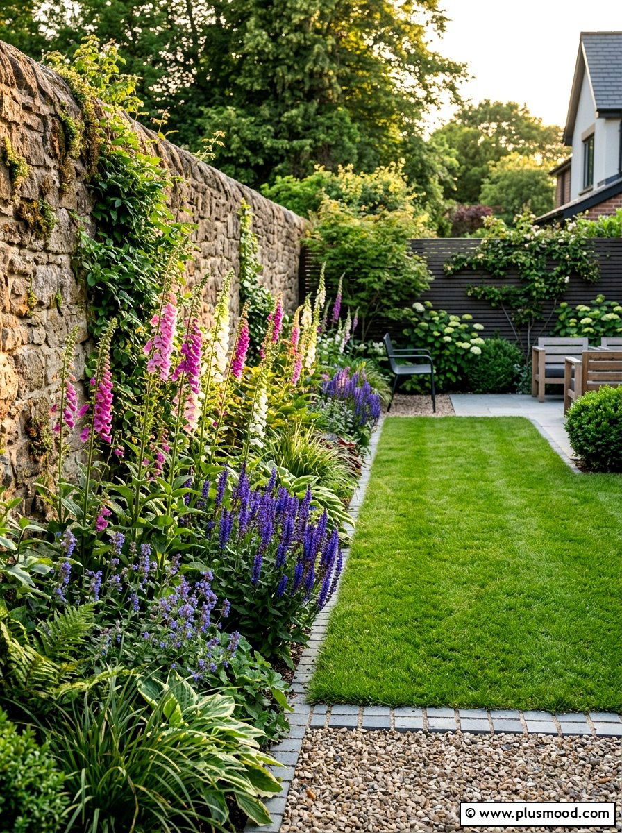 Narrow Backyard Border Planting - 25 small backyard ideas with flower beds