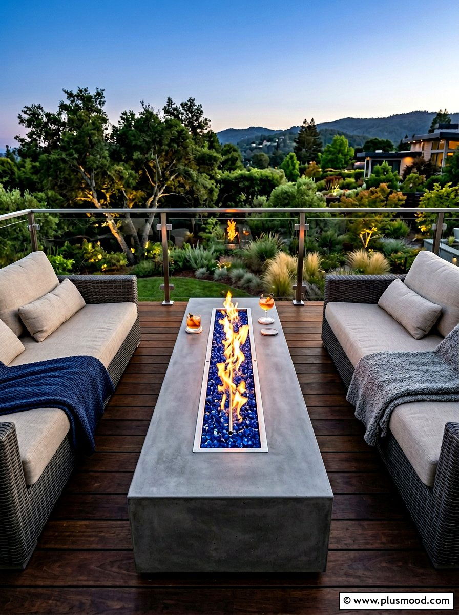 Narrow Fire Pit - 25 summer narrow patio ideas