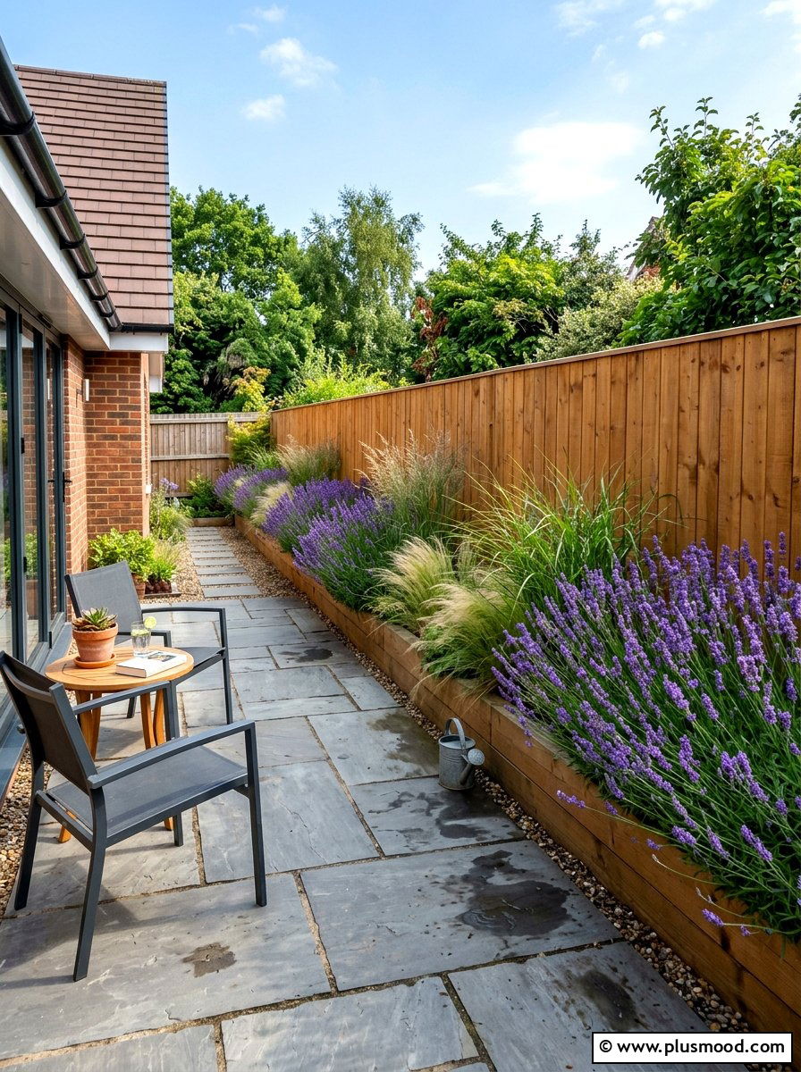 Narrow Garden Bed - 25 summer backyard ideas for small yards