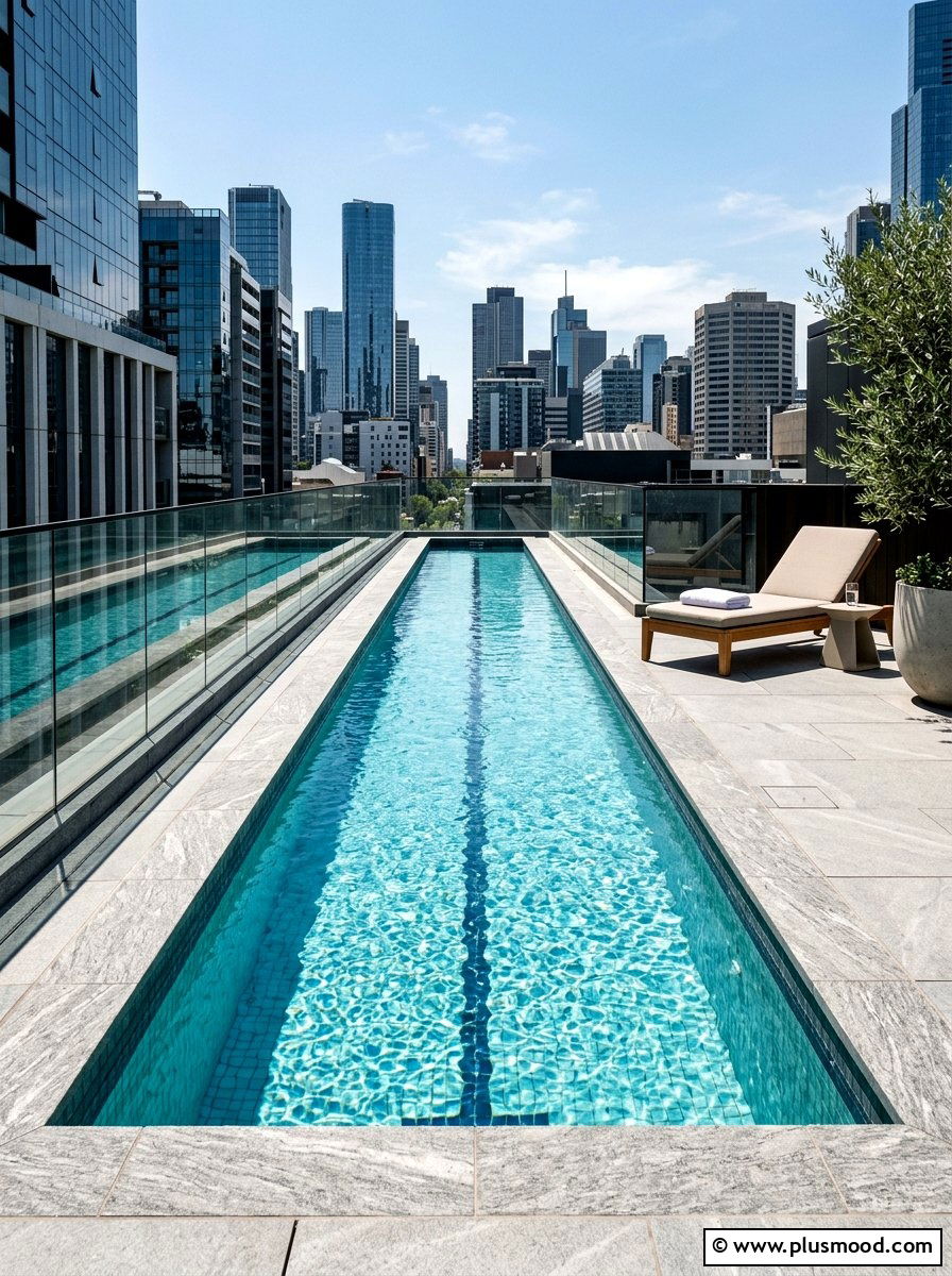 Narrow Lap Pool - 25 small backyard ideas for townhomes