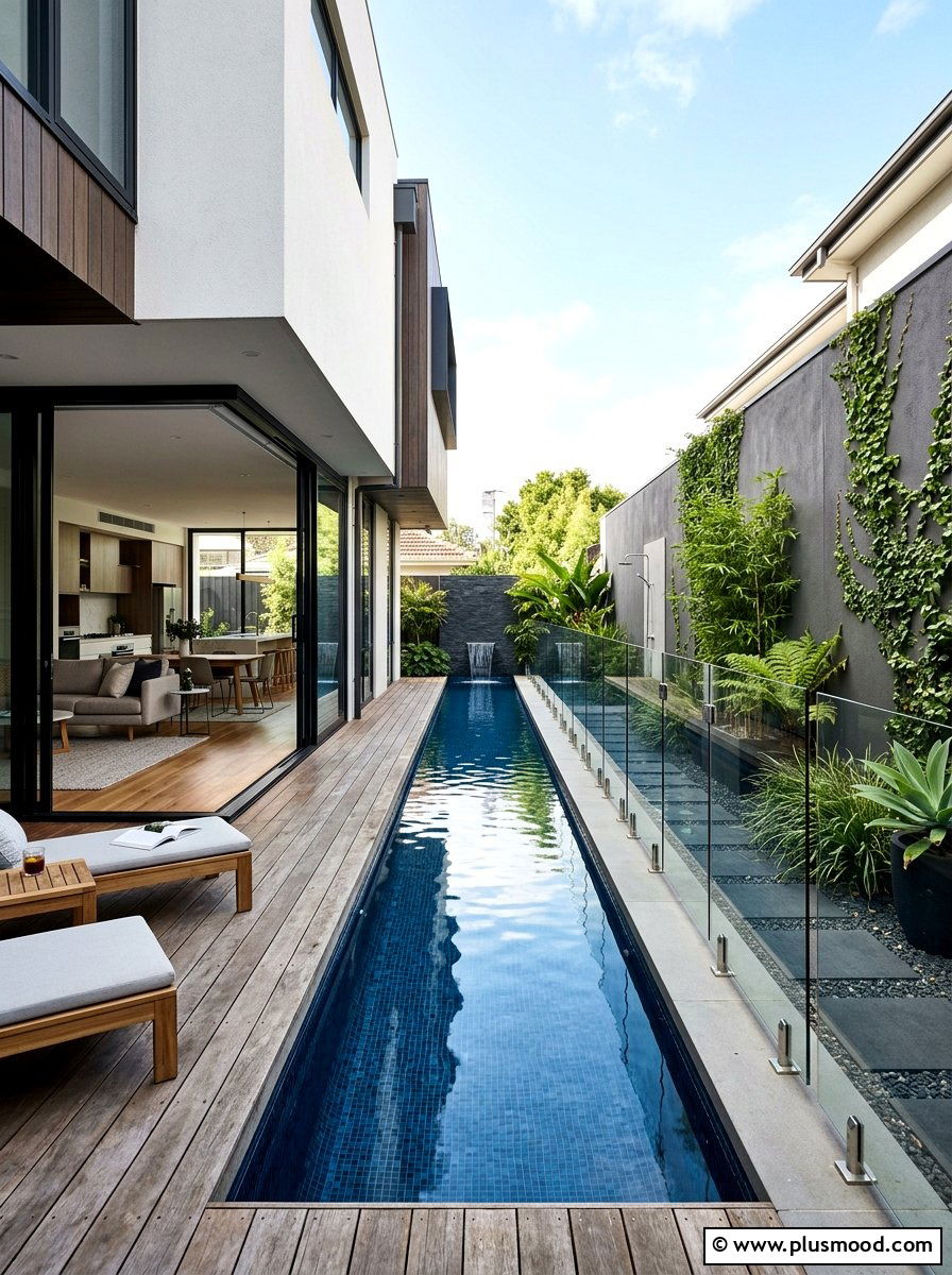 Narrow Pool - 25 small backyard ideas with pool