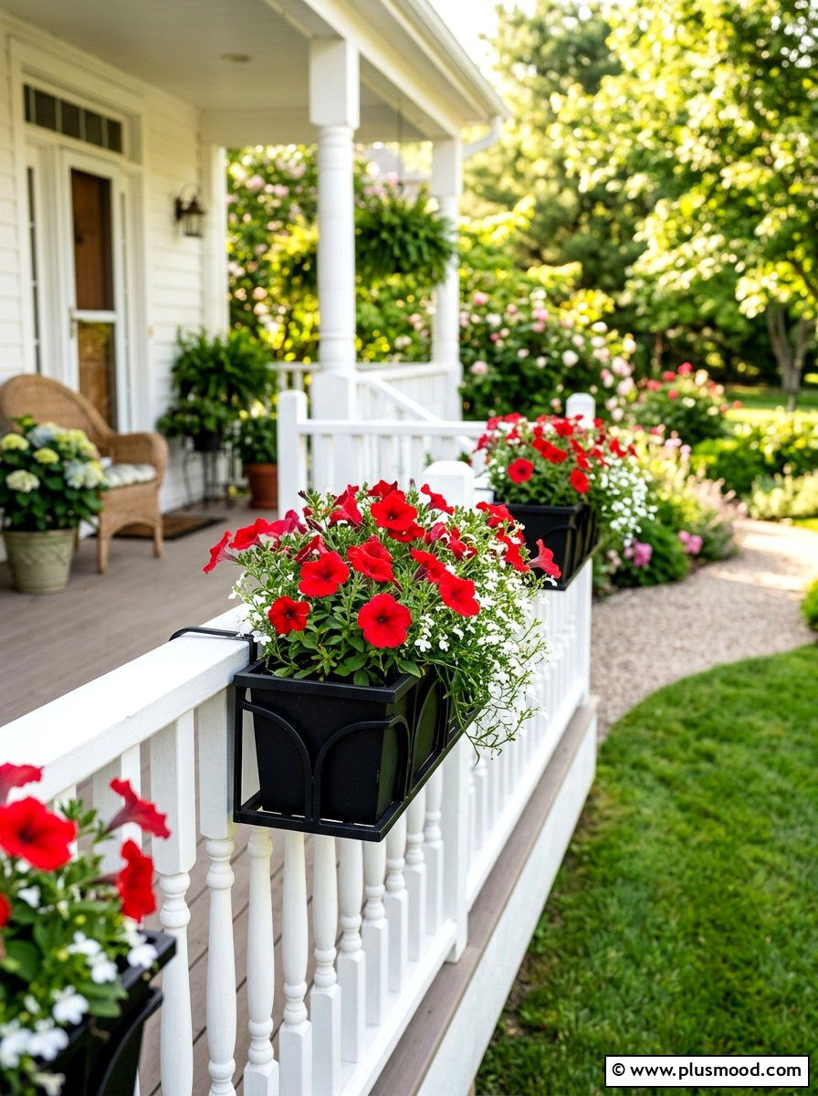 Narrow Porch Railing Planters - 25 summer narrow porch ideas