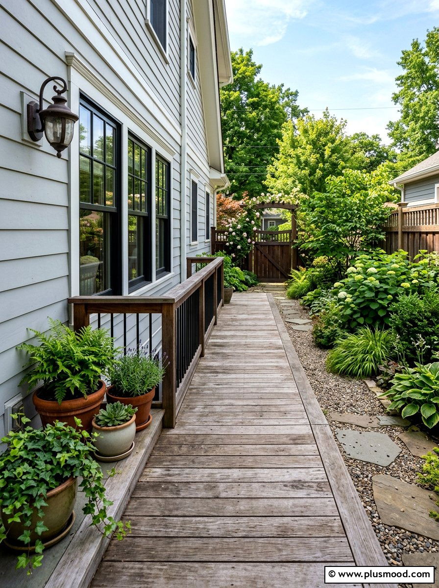 Narrow Side Yard Deck - 25 small backyard ideas with deck