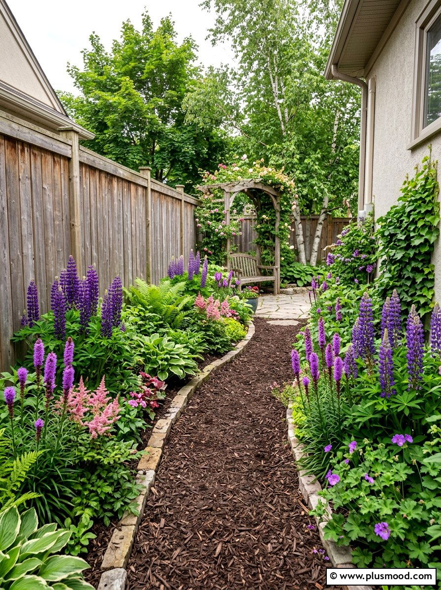 Narrow Side Yard Sanctuary - 25 small backyard ideas with butterfly garden