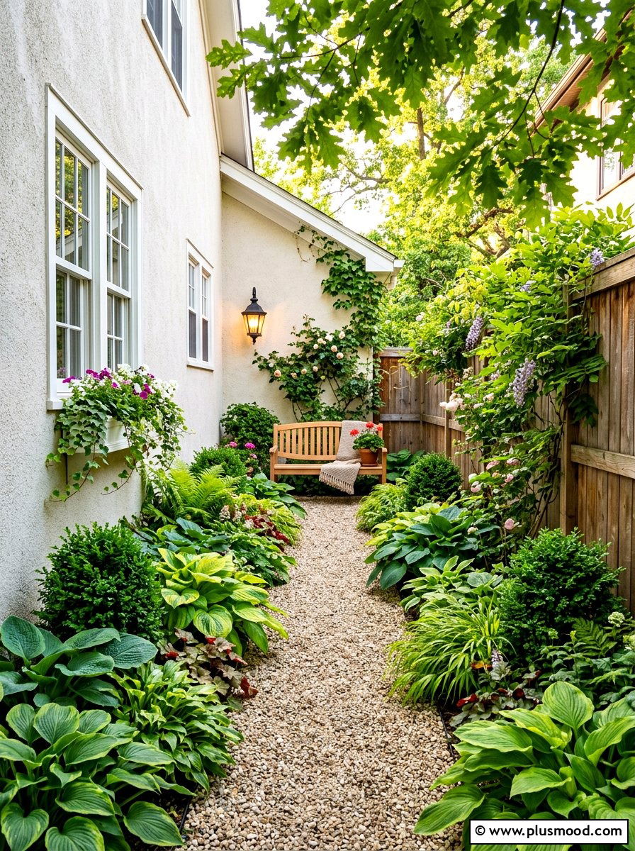 Narrow Side Yard - 25 summer backyard ideas for small spaces
