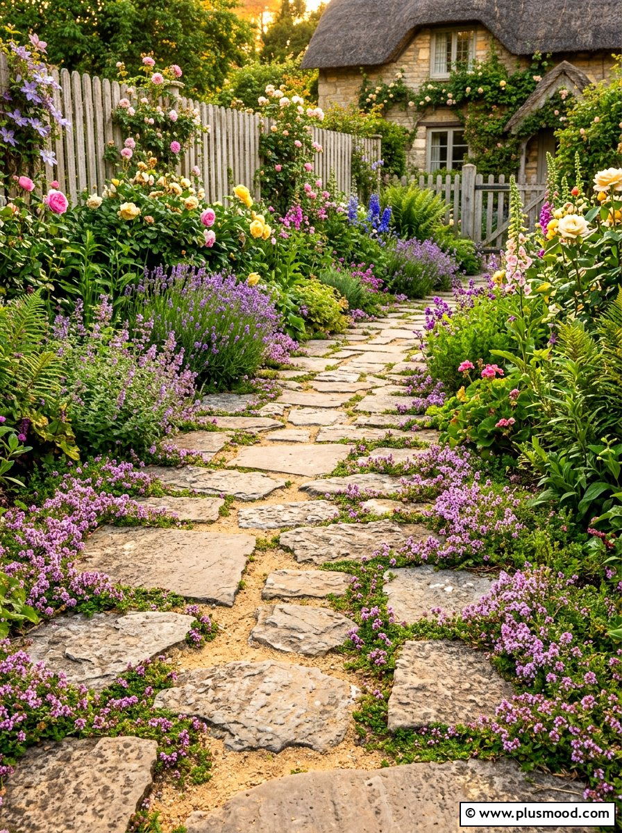 Narrow Stone Walkway - 25 summer side yard garden ideas