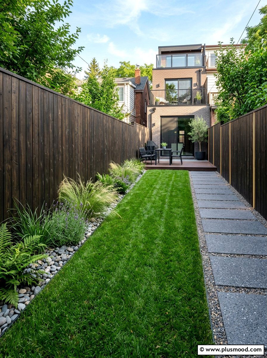 Narrow Strip Backyard Grass - 25 small backyard ideas with grass