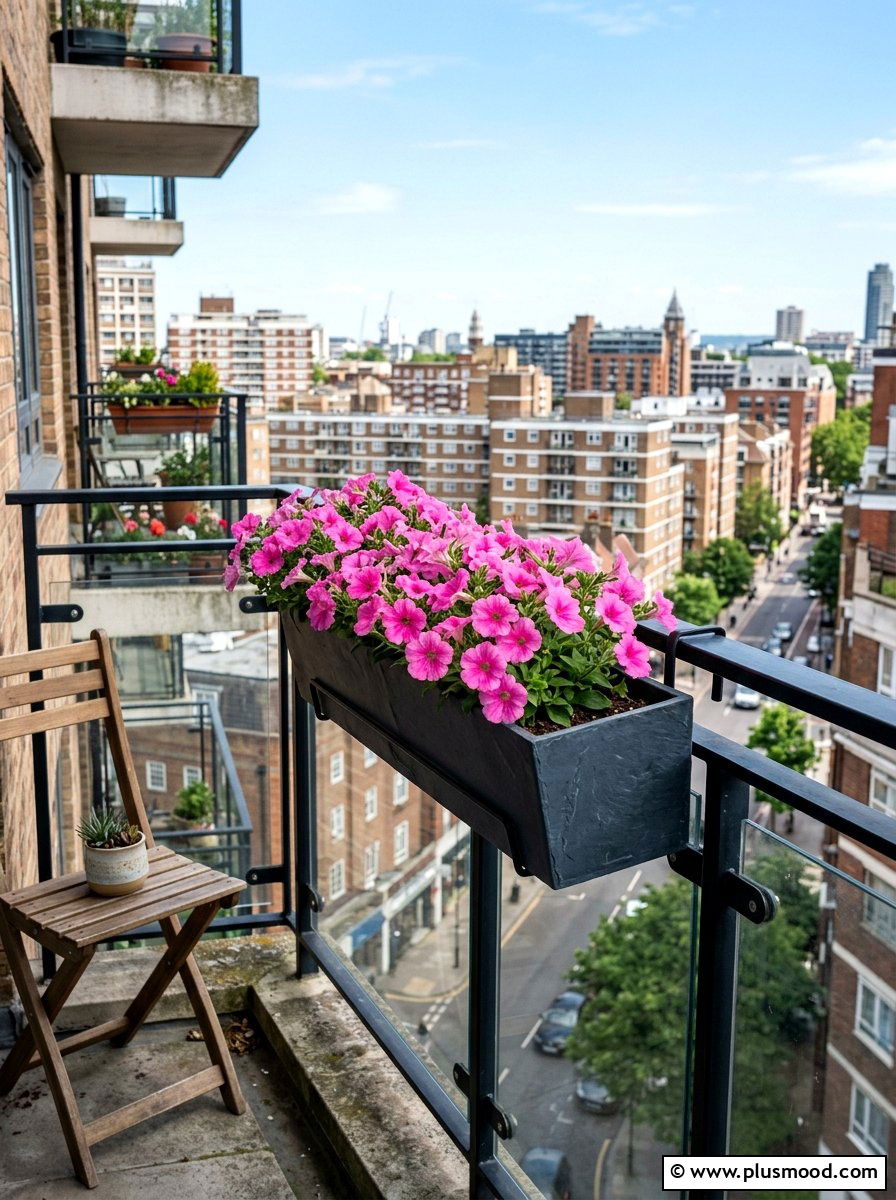 Narrow balcony railing planter - 25 summer railing planter ideas