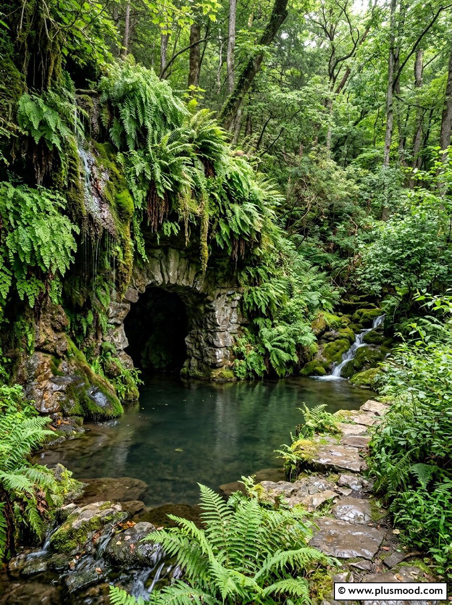 Native Fern Pool Grotto - 25 pool landscaping ideas with tropical theme