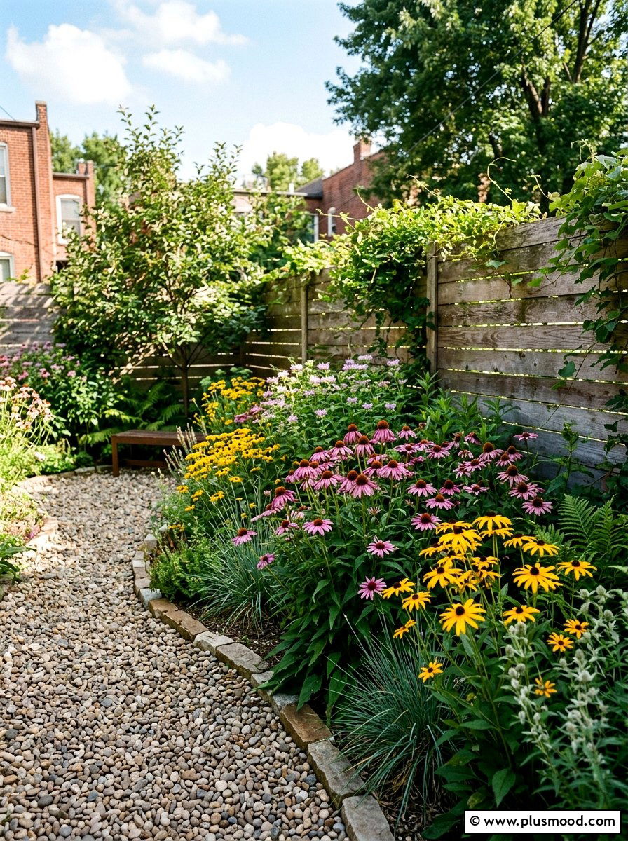 Native Perennial Flower Bed - 25 small backyard ideas with native plants