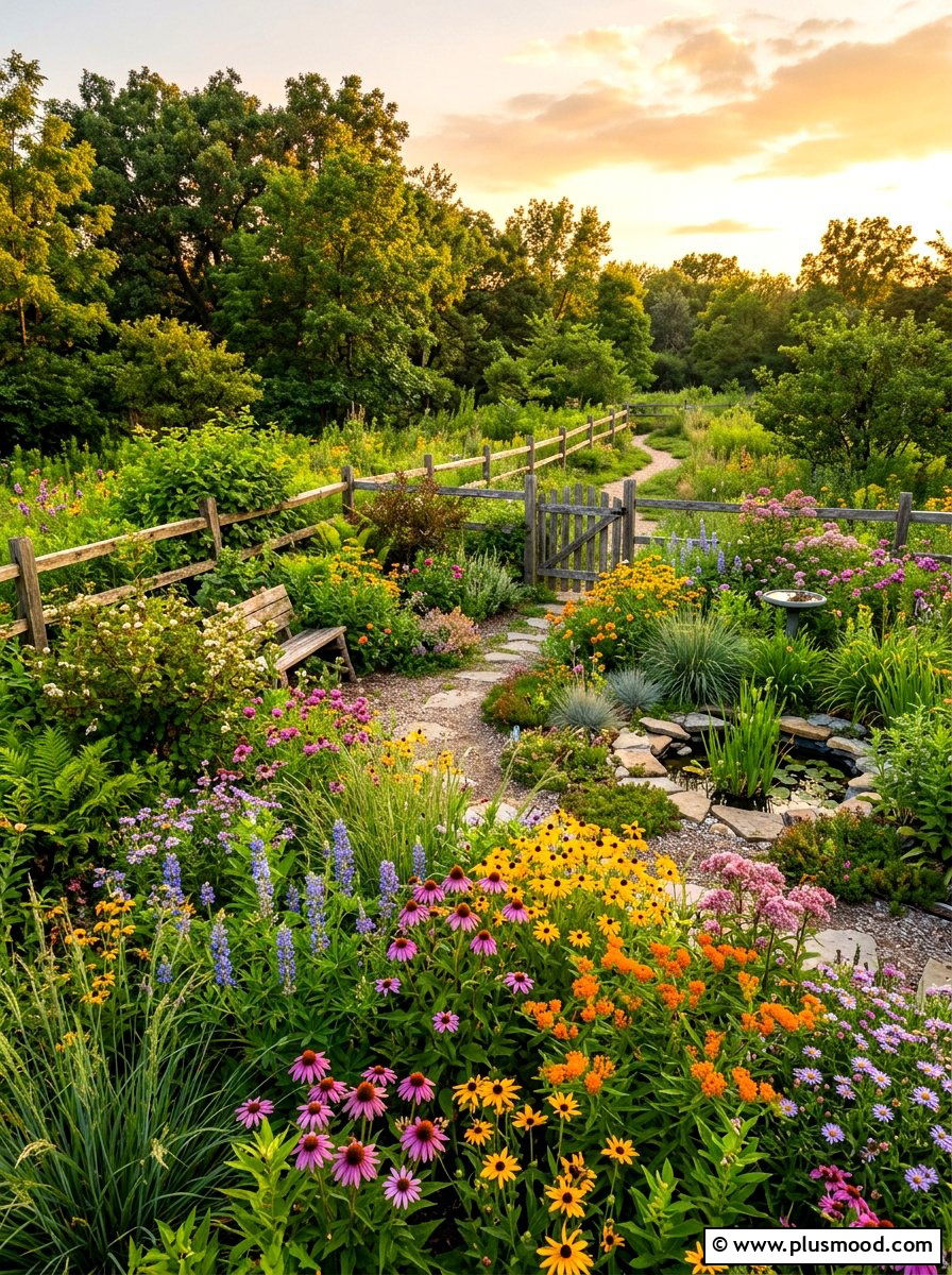 Native Plant Backyard - 25 summer drought tolerant landscaping ideas