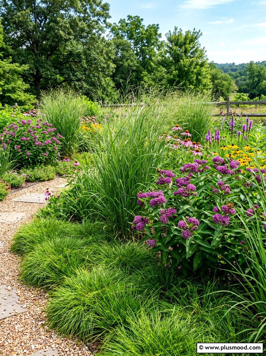 Native Plant Garden - 25 summer layered flower bed ideas
