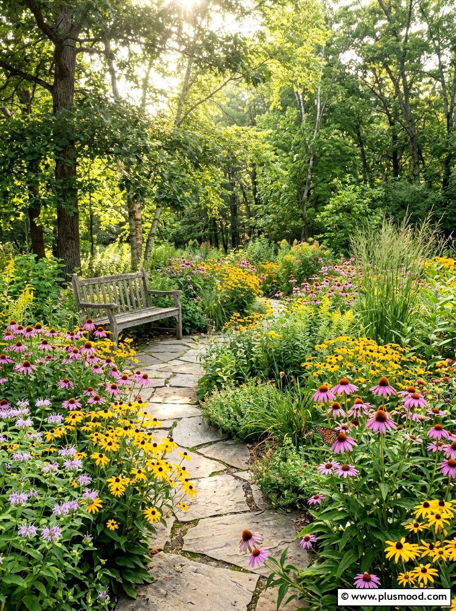 Native Plant Garden - 25 summer low maintenance garden ideas