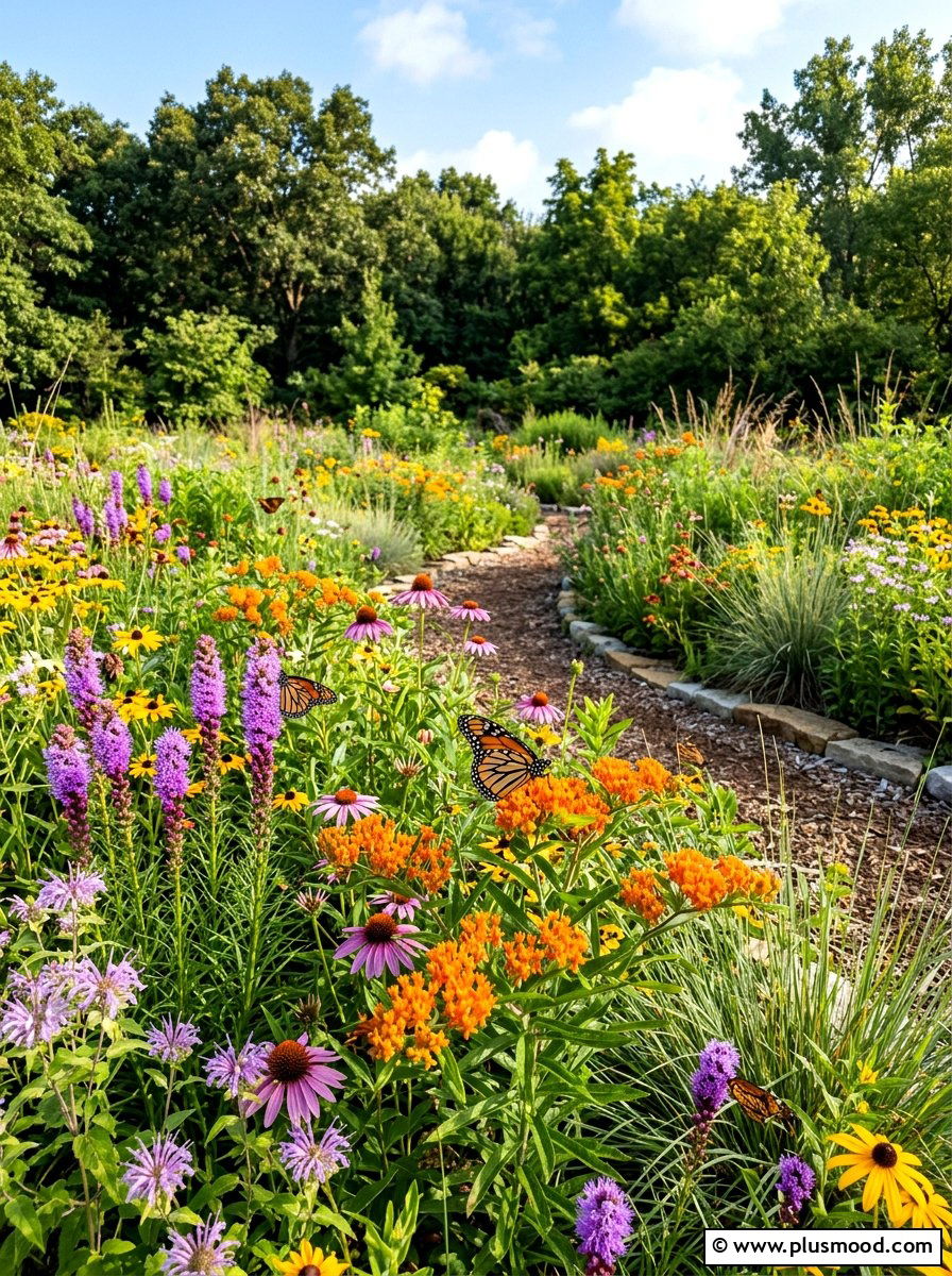Native Plant Garden - 25 summer easy landscaping ideas