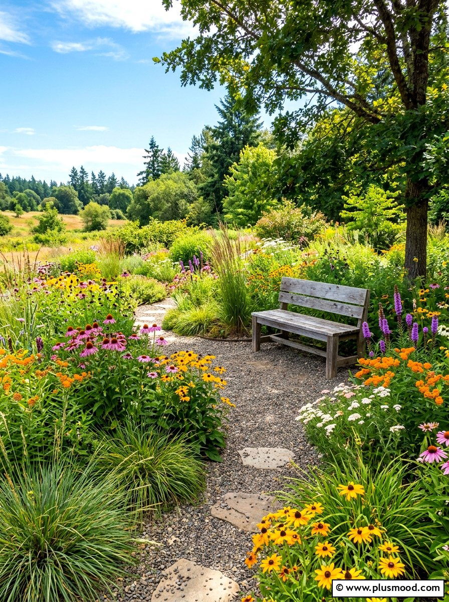 Native Plant Garden - 25 summer farmhouse landscaping ideas