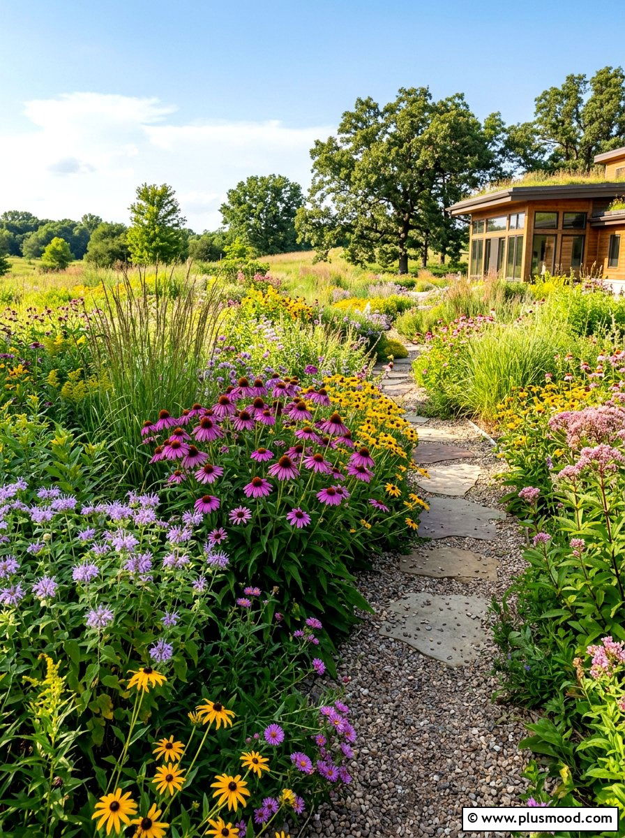 Native Plant Garden - 25 summer curb appeal landscaping ideas