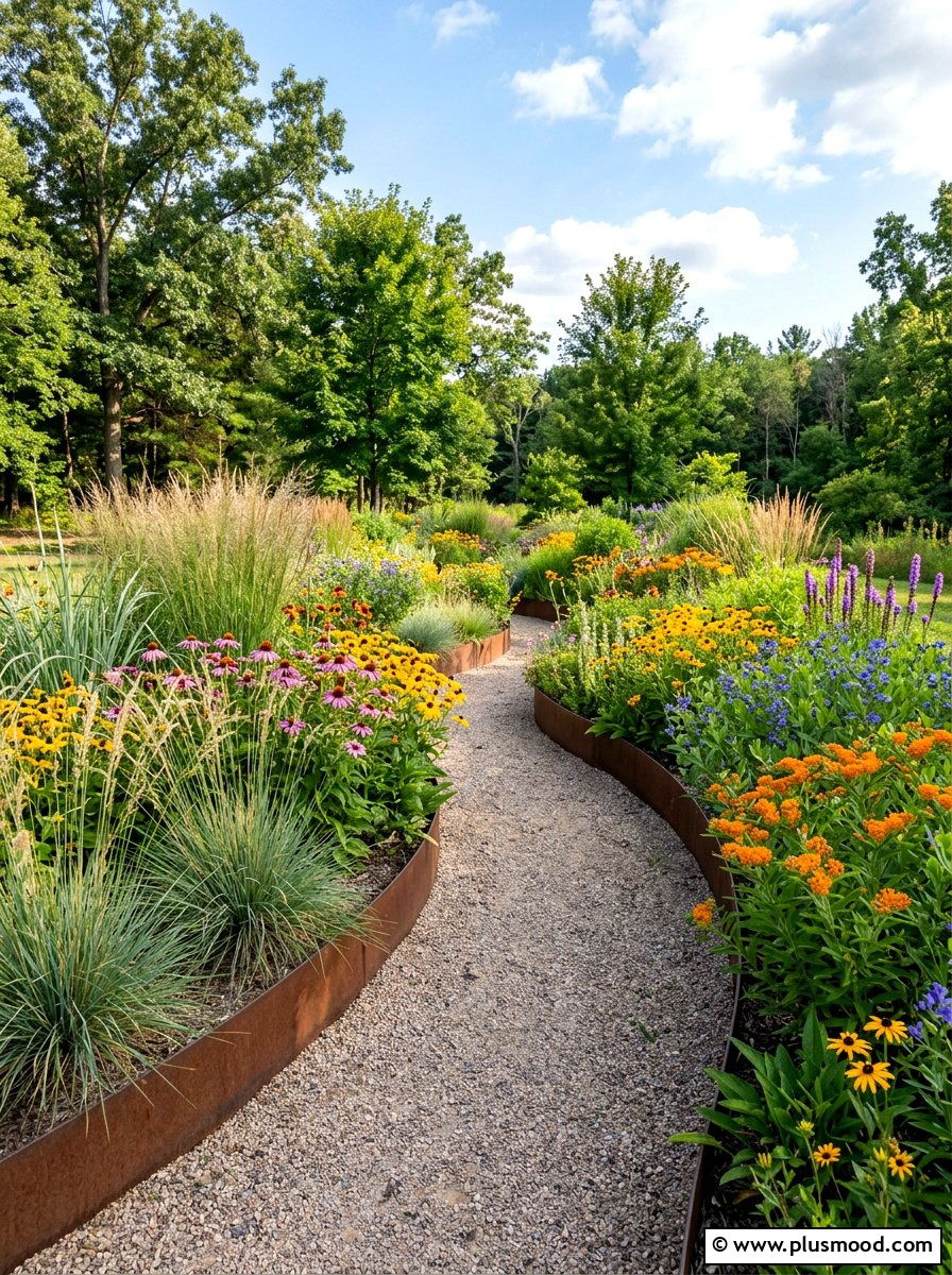 Native Plant Landscape - 25 summer backyard modern ideas
