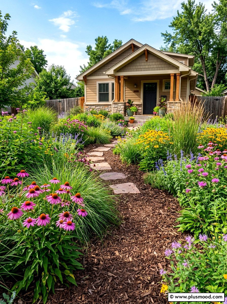 Native Plant Landscaping - 25 summer entryway curb appeal ideas