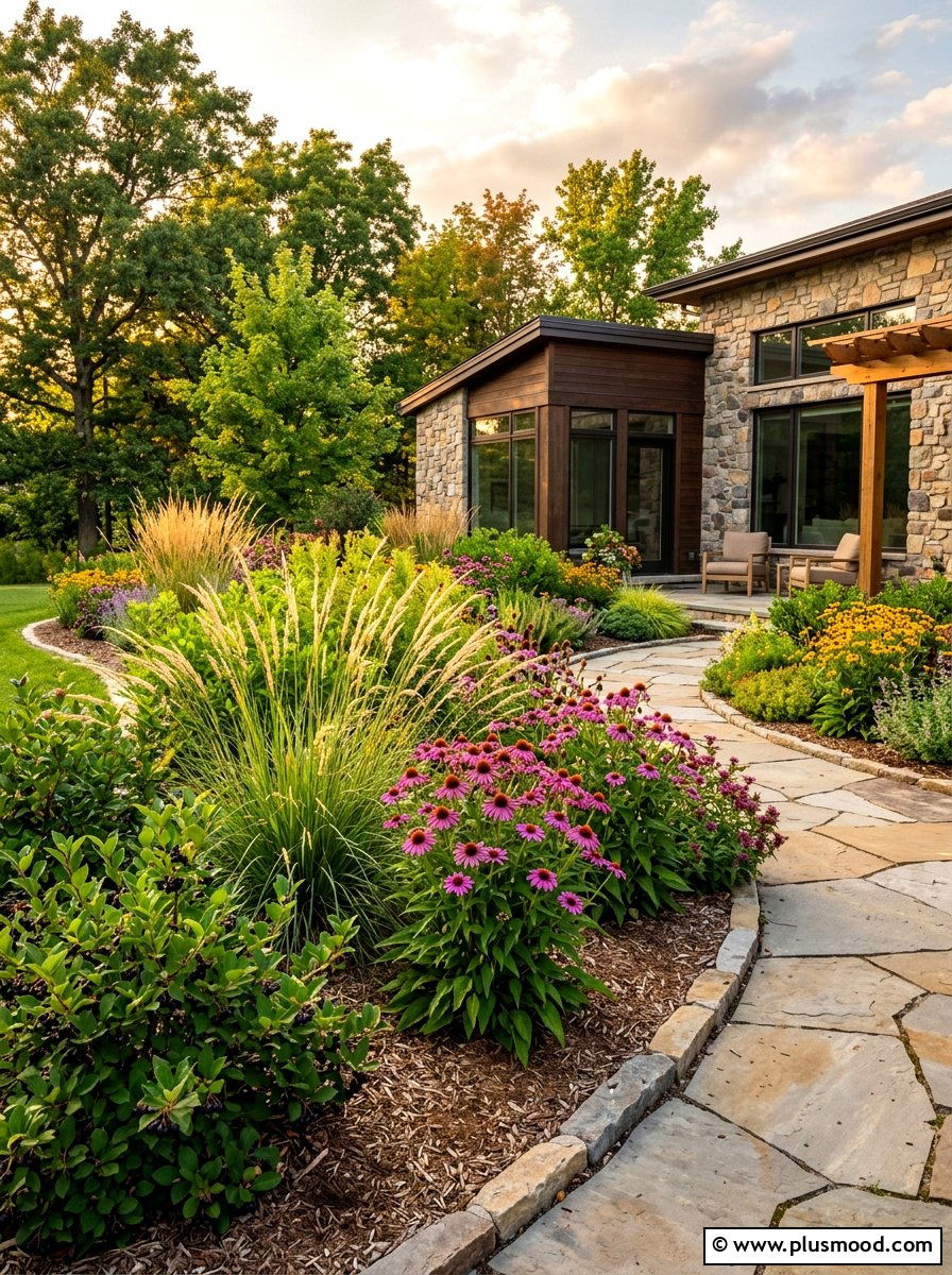 Native Plant Landscaping - 25 summer modern curb appeal ideas