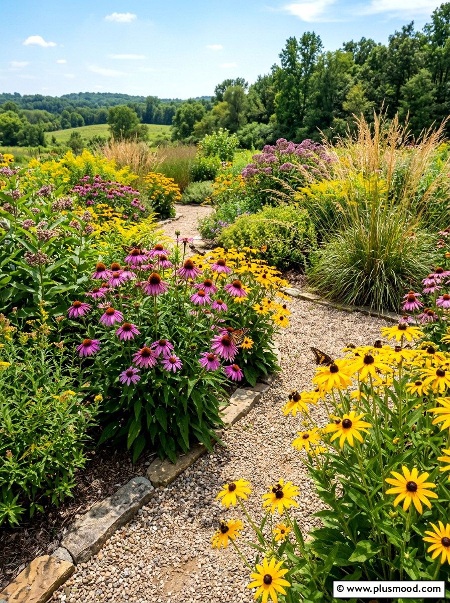 Native Plant Pollinator Garden - 25 summer farmhouse garden ideas