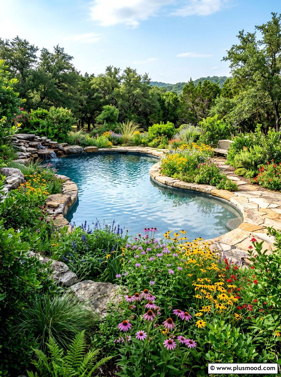 Native Plant Pool Garden - 25 pool landscaping ideas low maintenance