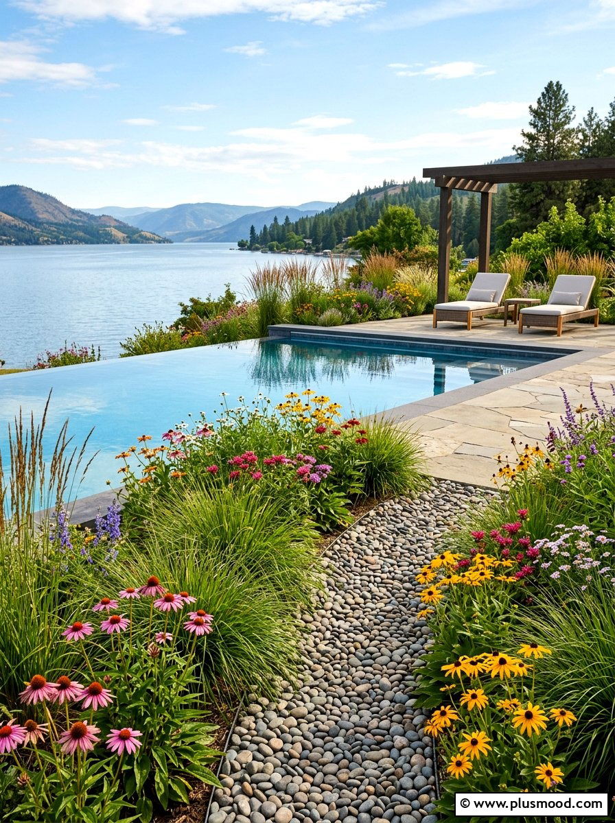 Native Plants For Lakefront Pool - 25 pool landscaping ideas for lakefront homes