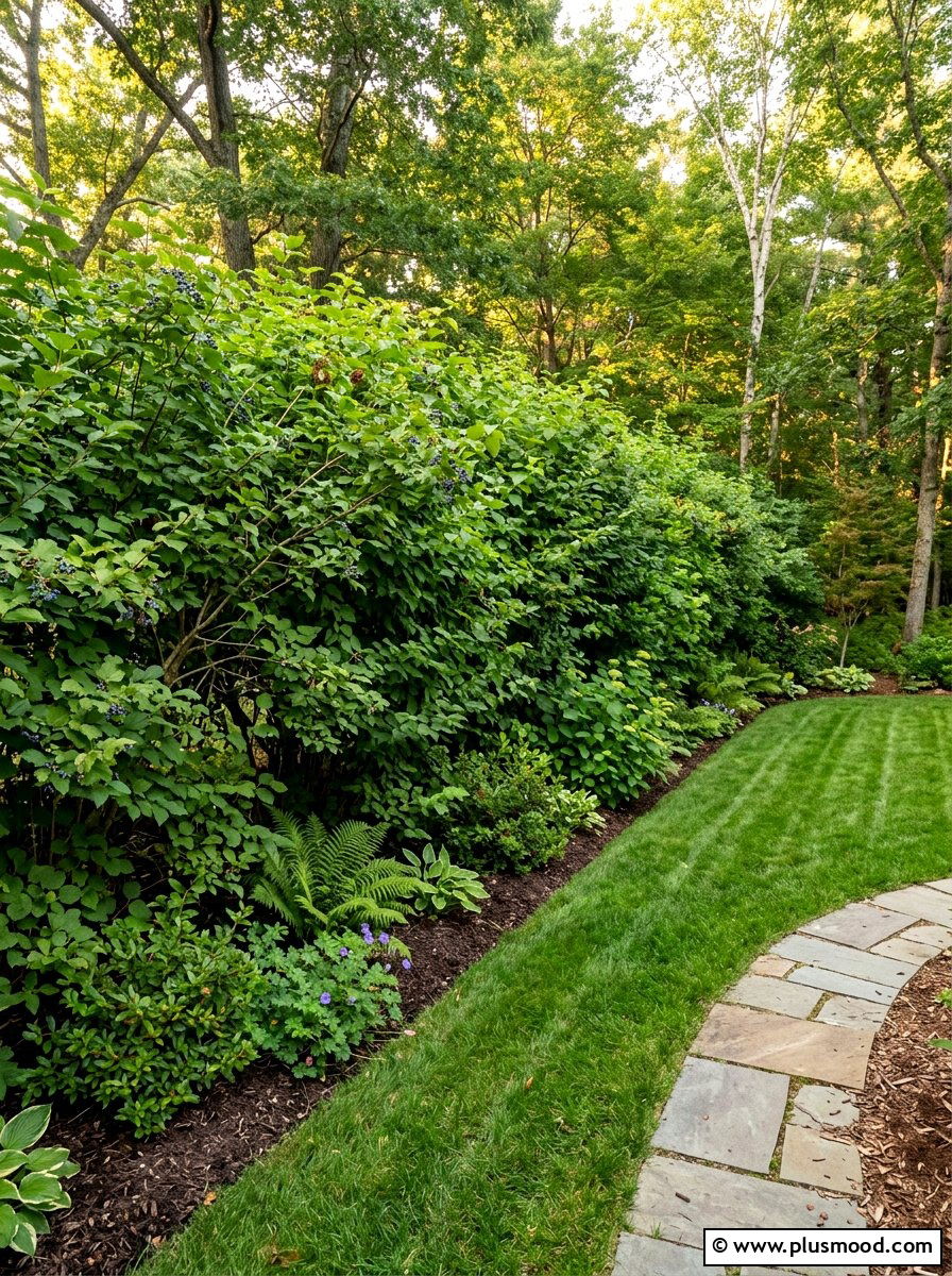 Native Privacy Hedge - 25 small backyard ideas with native plants