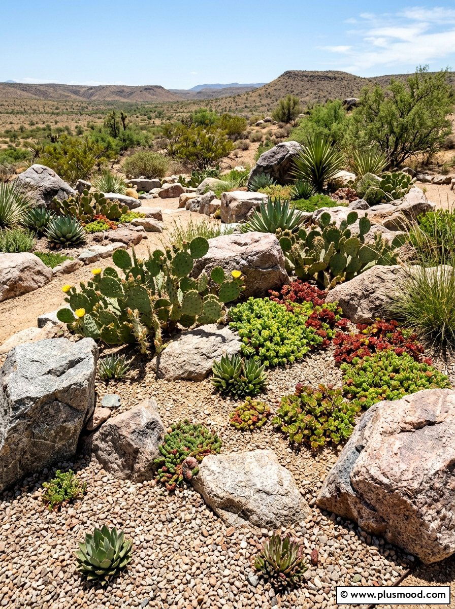 Native Rock Garden - 25 small backyard ideas with native plants