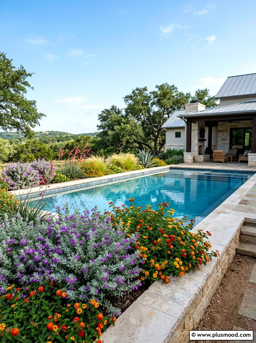 Native Texas Plants Around Pool - 25 pool landscaping ideas for Texas homes