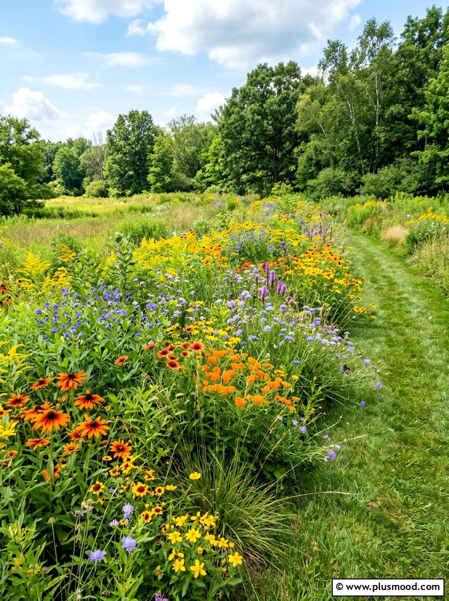 Native Wildflower Garden Border - 25 summer garden border ideas
