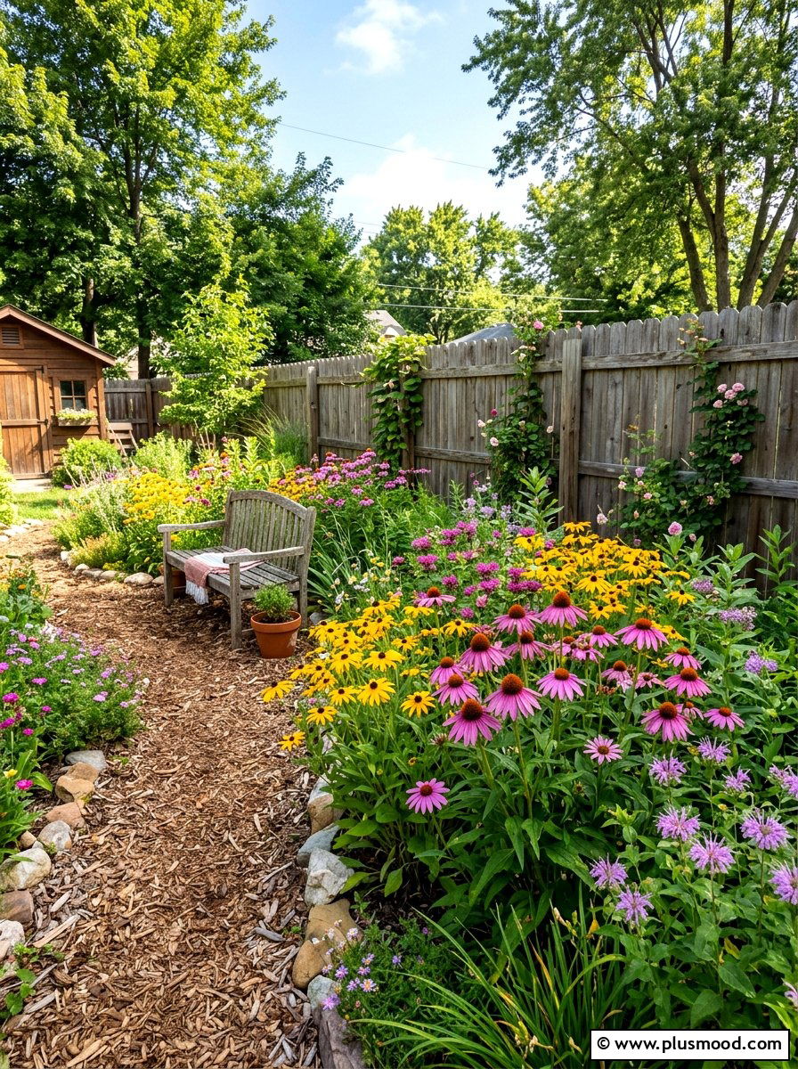 Native Wildflower Patch - 25 small backyard ideas with butterfly garden
