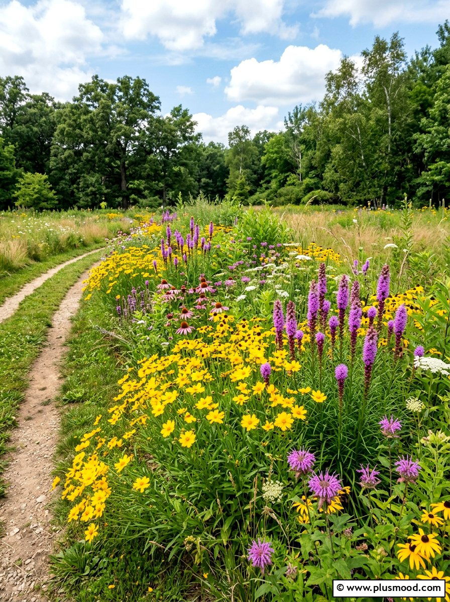 Native Wildflower Summer Flower Border - 25 summer flower bed border ideas