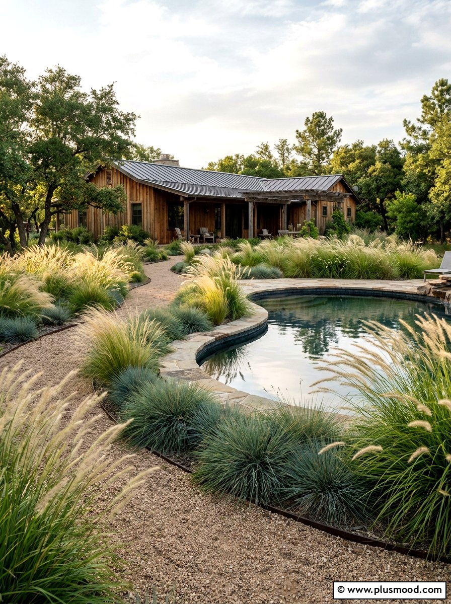 Native grass pool landscaping - 25 pool landscaping ideas for ranch homes