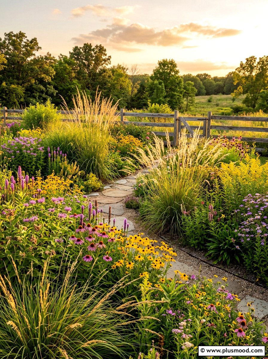 Native plant garden - 25 summer hot weather landscaping ideas