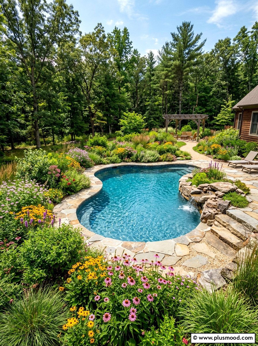 Native plants for inground pool - 25 pool landscaping ideas for inground pools