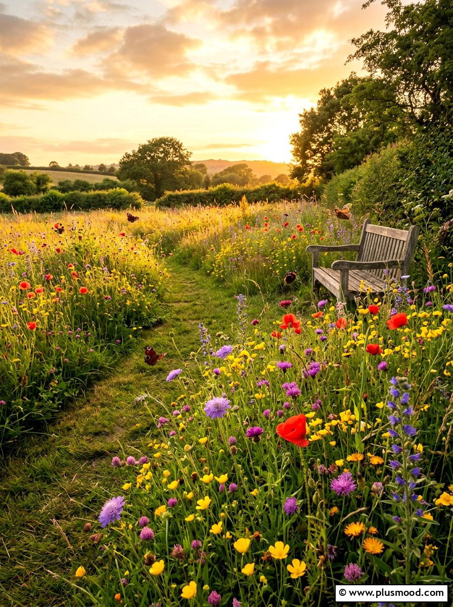 Native wildflower meadow patch - 25 summer backyard ideas