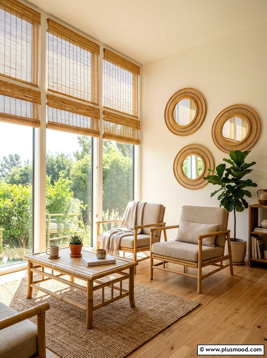 Natural Bamboo Sunlit Space - 25 summer decorating ideas for small homes